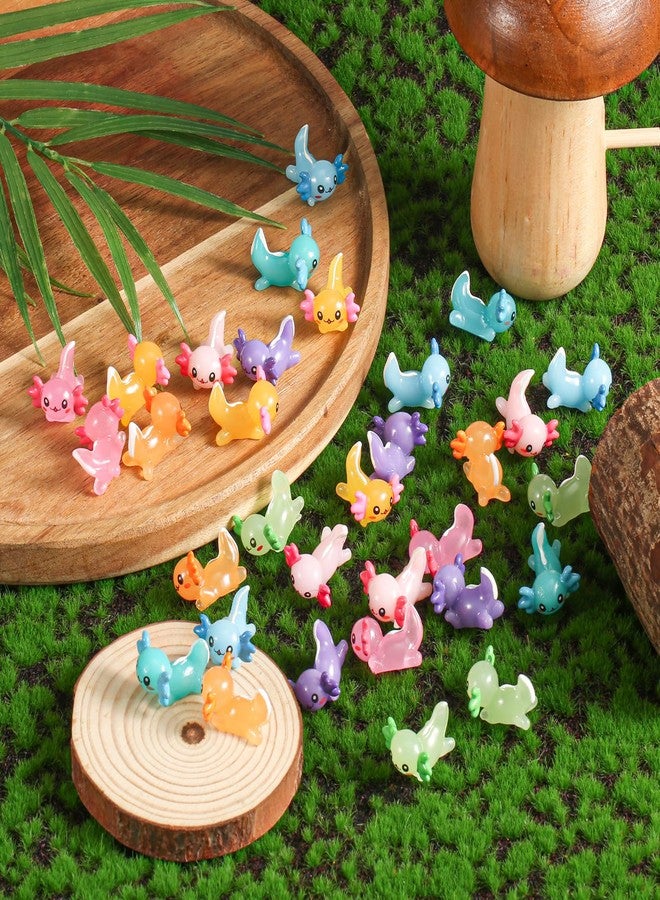 XIHIRCD 24pcs Mini Axolotl Figures, Little Resin Axolotl Miniature Axolotl Charms Tiny Small Animal Figurines Ornament Toy for DIY Craft Garden Landscape Dollhouse Potted Plants Decorations (8 Colors) - Image 5